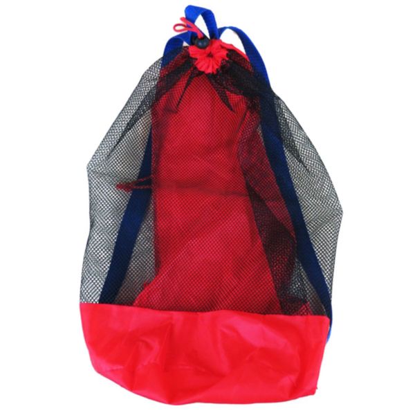 

mesh bag large capacity backpack net sports children sand toy storage organizer outdoor kids water fun portable drawstring