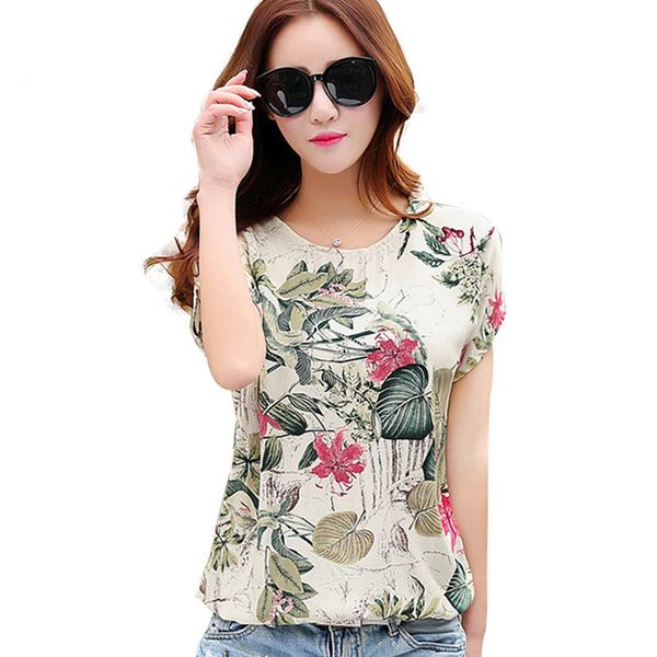 

дизайнер женщин блузы v neck цветочные печати женские рубашки summer tops casual плюс размер блуза рубашка мода корейский новый blusas женск, White