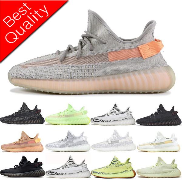 

2020 new kanye west men desinger triple running outdoor shoes women trainers frozen yellow cream zebra bred sports zapatos sneakers size 13, Black