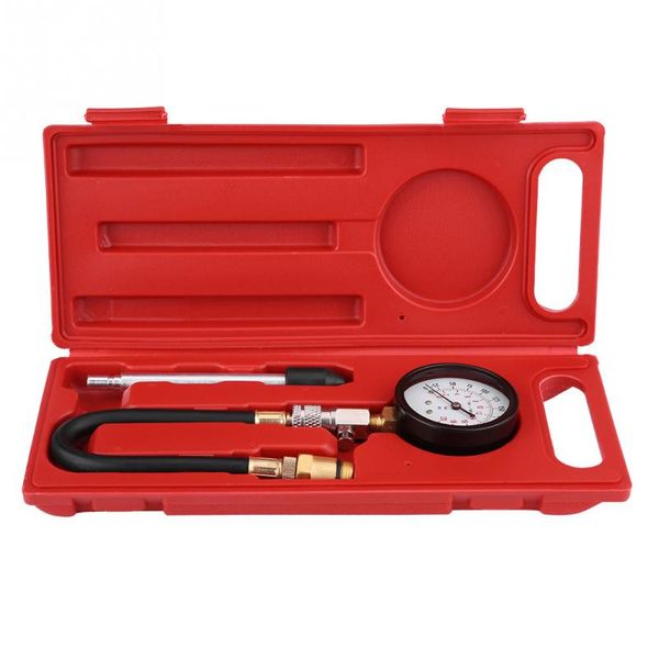 

motorcycle petrol gas engine cylinder compressor tester pressure test gauge set repairing tool leakage diagnostic