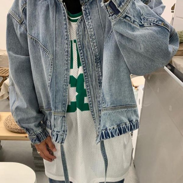 

19fw страх god джинсовой куртки ретро high street омывается комфортная увеличенные куртки парой женщины и mens способа конструктора пальто h, Black;brown