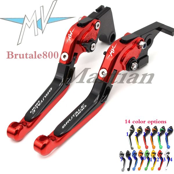 

motorcycle folding extendable cnc moto adjustable clutch brake levers for mv agusta brutale 800 rr brutale800 2013 2014 2015