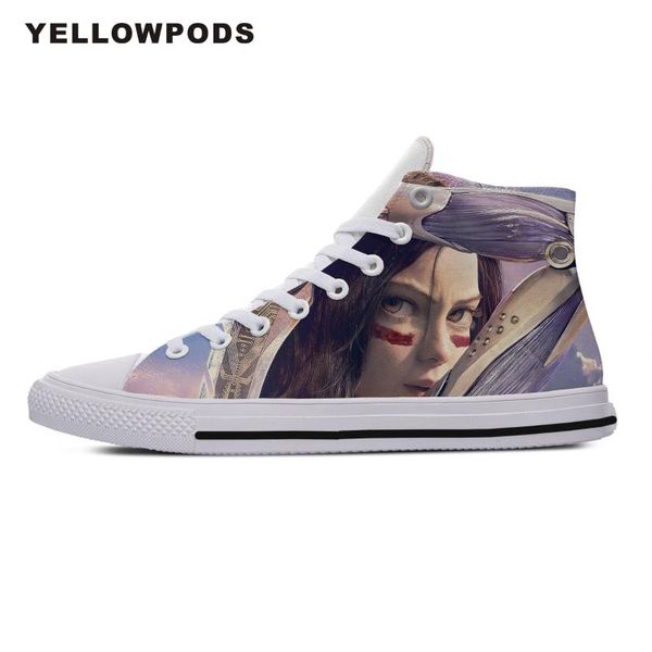 

men walking shoes customized your own logo/p/image pattern alita battle angel science fiction breathable men fashion shoes