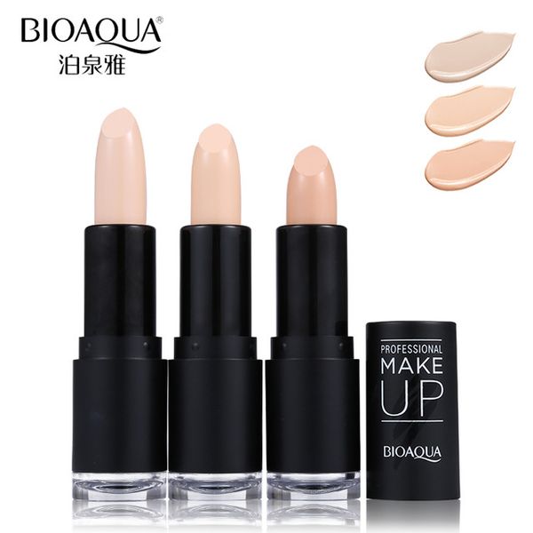 

bioaqua brand concealer pen makeup cover hide face eye blemish dark circle contour natural brighten base stick cosmetics 3 color