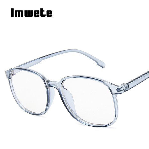 

imwete vintage glasses frame women men classic eyeglasses frame male retro clear lens glasses optical spectacle frames pink blue, Black