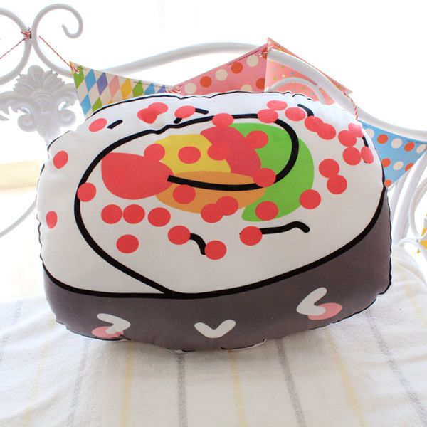 

creative sushi food plush pillow salmon nori rice fish stuffed sushi bolster back cushion decorative pillow for kids room sofa
