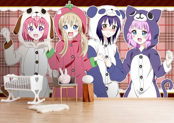 

самоклеящиеся] 3d yuruyur 9030333 япония аниме обои росписи стены печать наклейка фрески