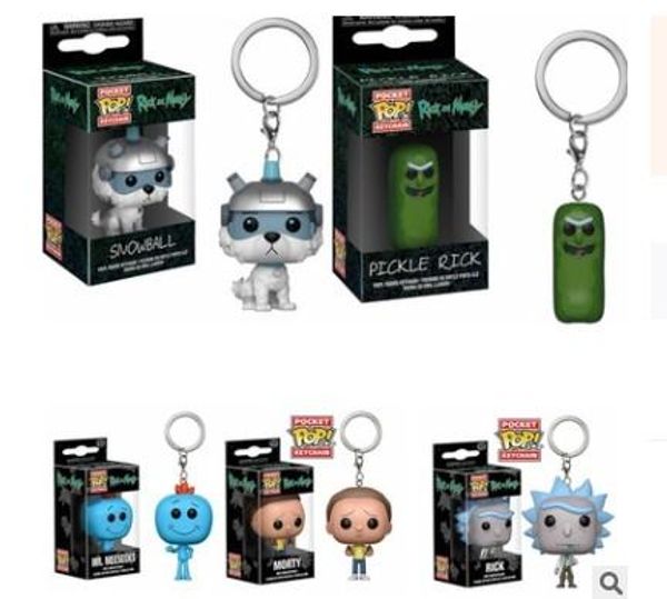 

lowprice 2020 new funko pocket pop keychain - rick and morty cartoon vinyl figure keyring with box toy gift good quality ing