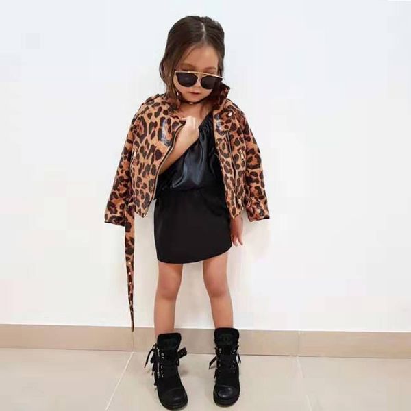 

leopard кожаные куртки для детей девочки кожезаменитель куртки для малышей девочек pu детей верхняя одежда и пальто, Blue;gray