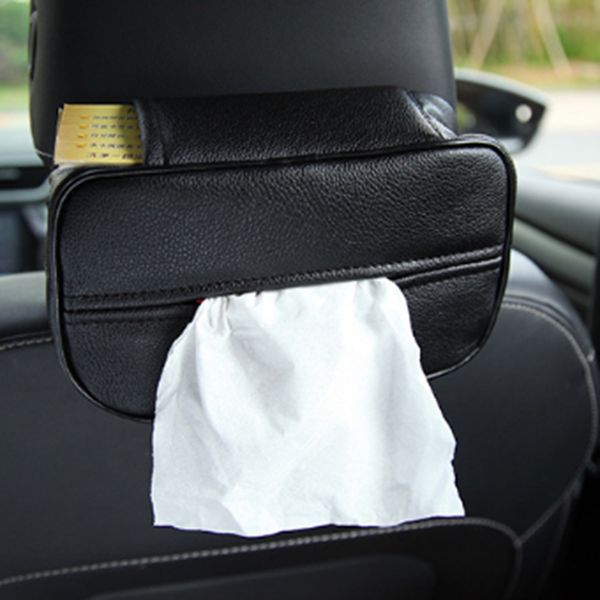 

multi-purpose car tissue box leather paper bag universal tissue box car interior products accessories