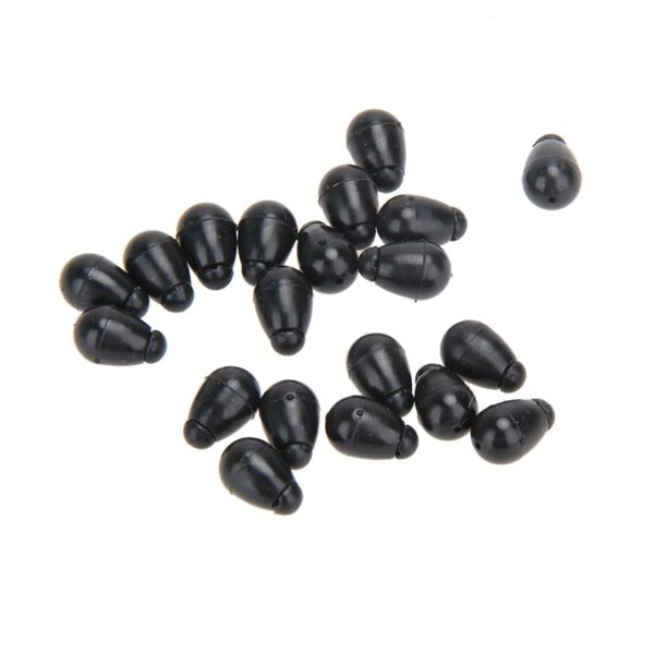 

100pcs/bag black quick change beads carp fishing camo beads line holder terminal tackle hook links method feeders 9x5mm s