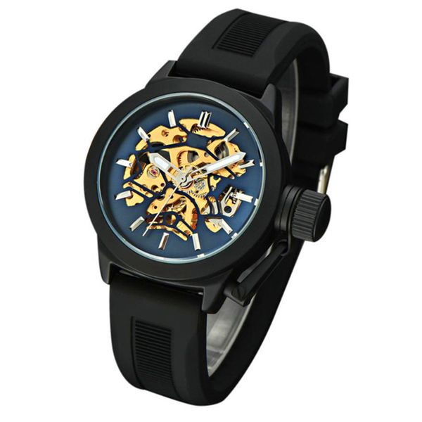 

otoky mens watches hollow skeleton automatic watch men watch clock p30 drop shipping aug1sep 26 nov27, Slivery;brown