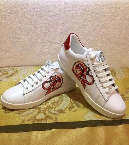 

2018 mens womens shoe casual shoes luxury low leather sneakers bee stripes walking sports trainers tiger, Black