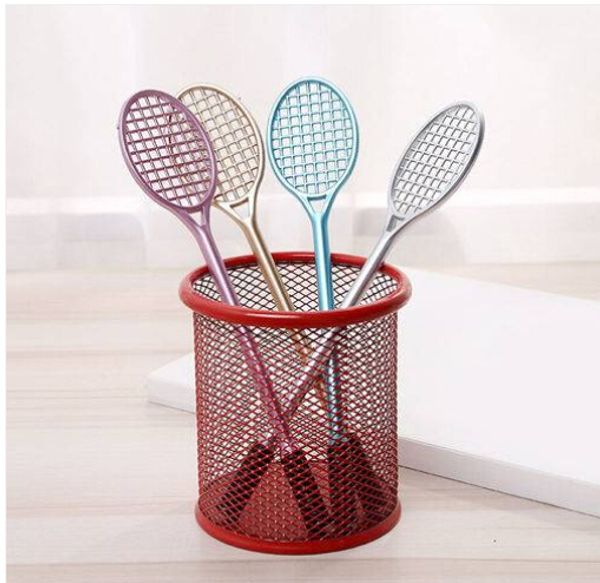 

2020 wholesales 4pcs tennis racket shape ink gel pen office school writing stationary supplies