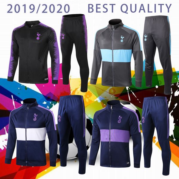 

size:s-2xl tottenham spurs soccer tracksuit 19 20 kane camiseta de futbol harry dele survetement son football training suit men jacket, Black