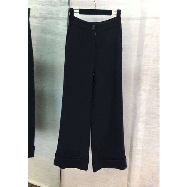 

12.5 new tailored fashion black wide leg pants, Black;white