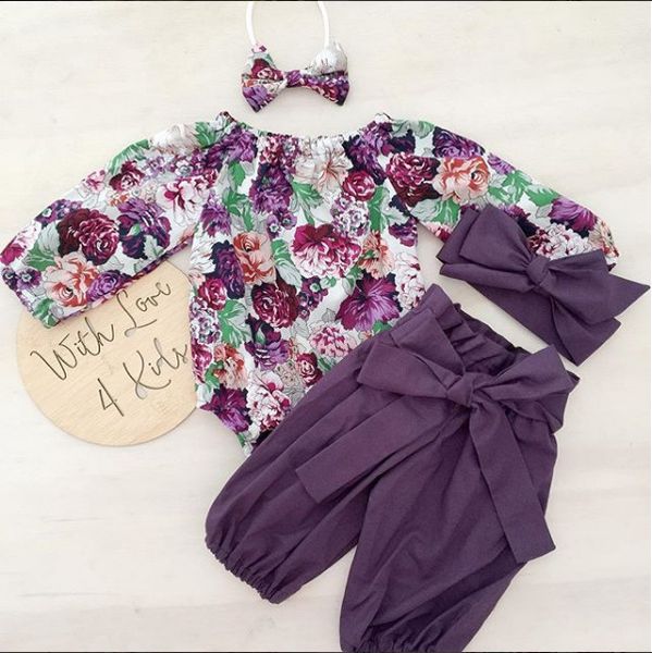 

newborn infant kid baby girl romper bodysuit jumpsuit clothes outfits lots 3pcs 0-24m, White
