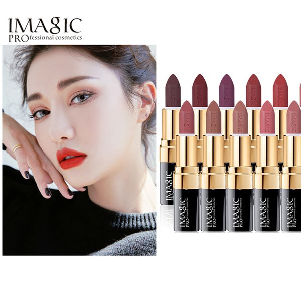 

makeup matte lipstick black tube gold ring easy to color lasting non-marking natural moisturizing lipstick