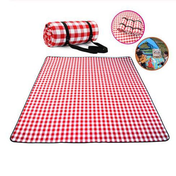 

thicken pad breathable soft blanket for outdoor folding waterproof blanket camping beach plaid picnic mat