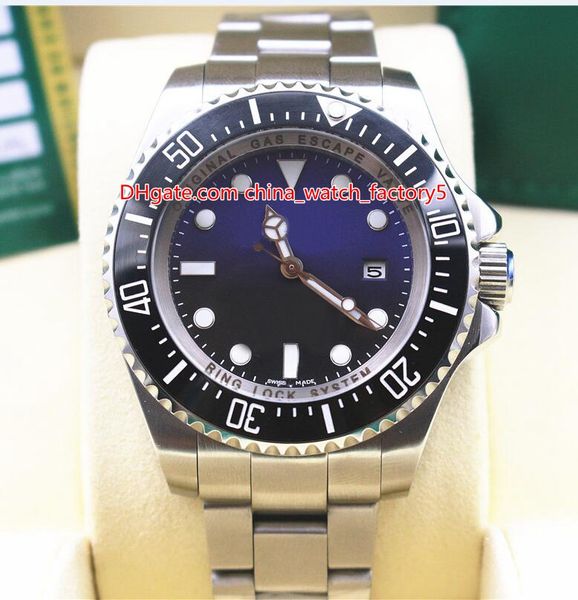 

2 цвета высокого качества Часы 44mm Sea-Dweller 116660 D-Blue Black Ceramic ободок Asia 2813 Механизм Автоматическая Мужские Мужские часы