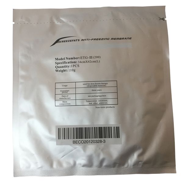 

antie membrane 34*42cm 27*30cm 28*28cm cryo cool pad for cryotherapy machine anti e membrane ing