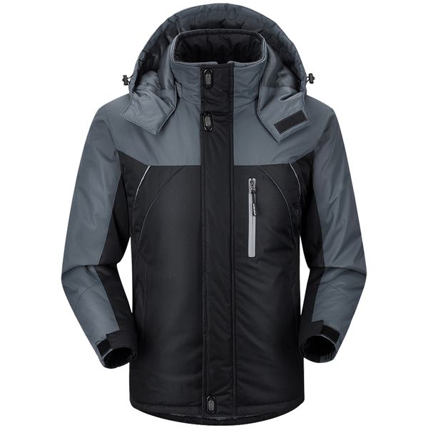 

2019hcxy large size men's cotton coat thick reflective strip windproof feng shui jacket men, Black;brown