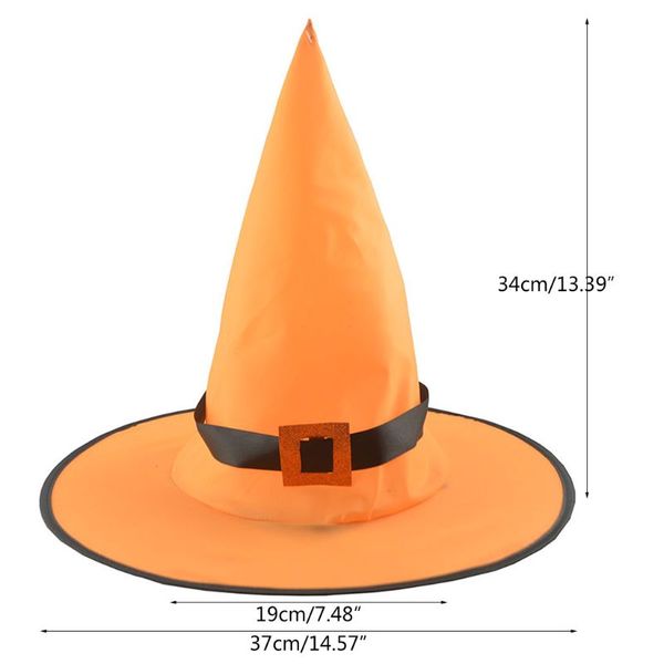 

halloween wizard witch pointed hat cap with/without led light hanging party cosplay fancy dress costume supplies 72xf