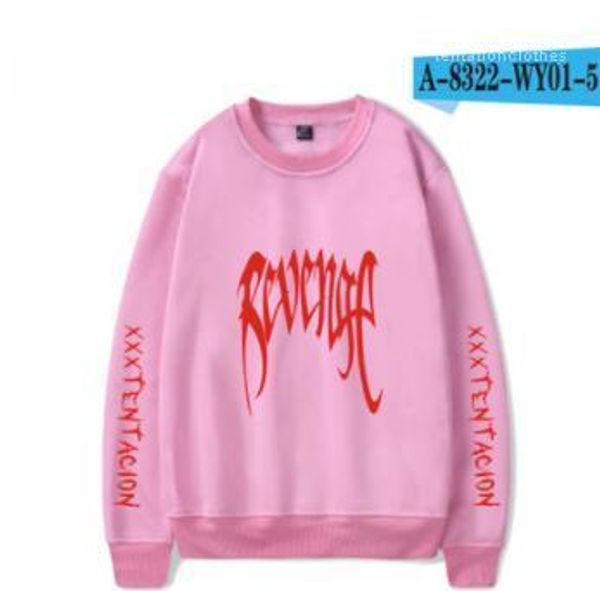 

hoodies mens revenge xxxtentacion designer o-neck sweatshirts long sleeved 2018 rapper, Black