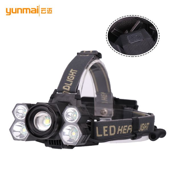 

for 5led usb t6 light charge zoom high-power cross border headlights
