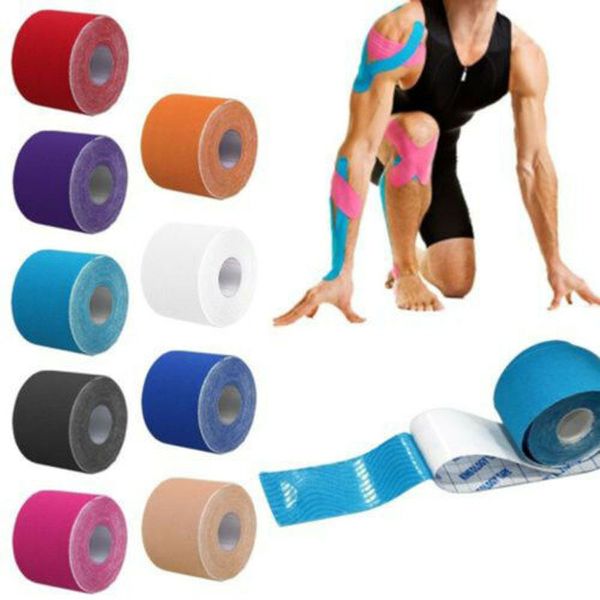 

2019 one roll elastic kinesiology sports tape muscle pain care therapeutic