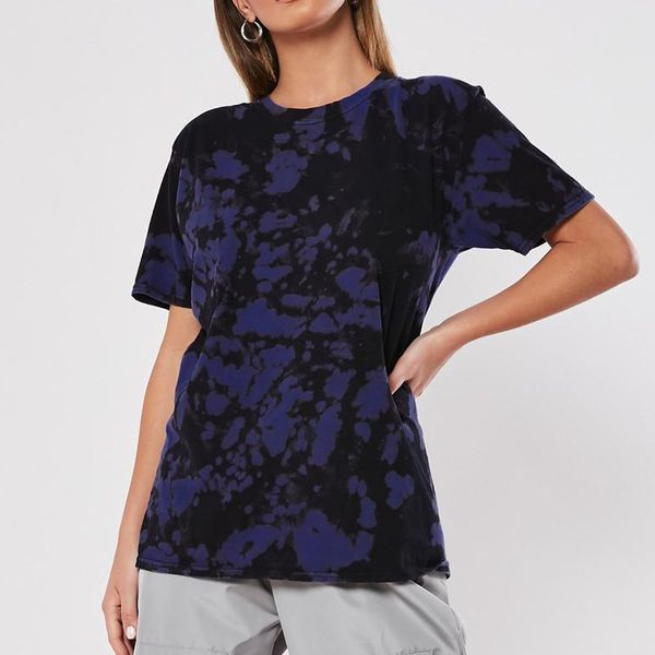 

women's casual color block short sleeve t shirt tunic blouse dhl, White