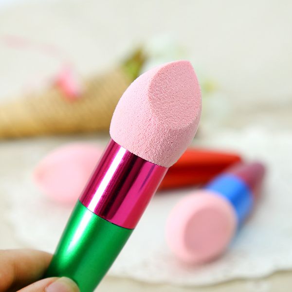 

1pcs exquisite makeup sponge stick mini smoothie mixed sponge bb cream foundation professional wet and dry droplet puff makeup