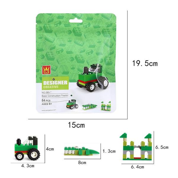 

children building block toy 4 style suit baby souptoys early education parent child toys granule building toys with building blocks toys 04