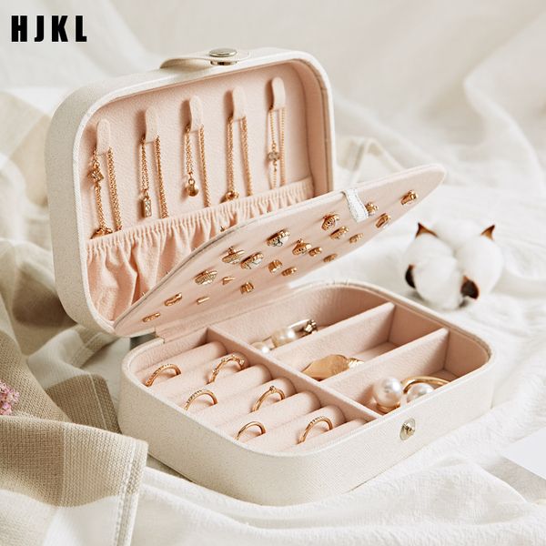 

jewelry box travel comestic jewelry casket organizer makeup lipstick storage box beauty container necklace earrings ring multi-f