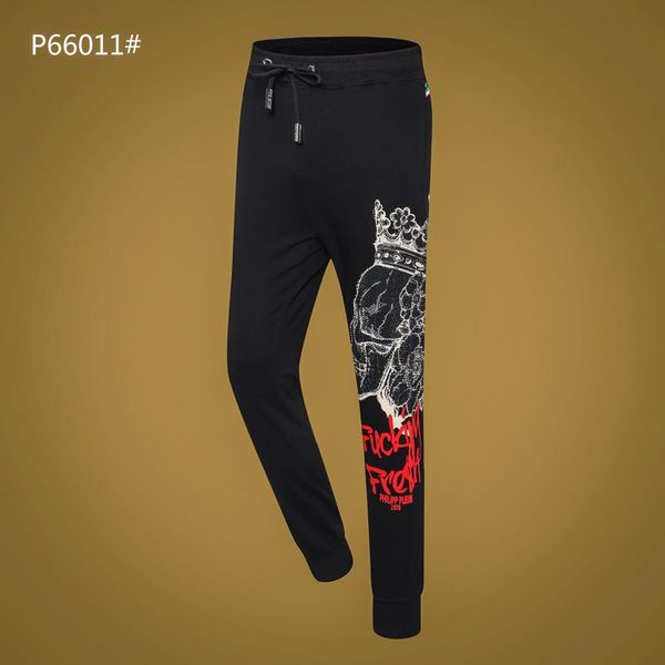 

2020ss women mens designer luxury pants pp phillip plain trousers stylist off champ white skull supre ape hoodie sweater pant 01, Black