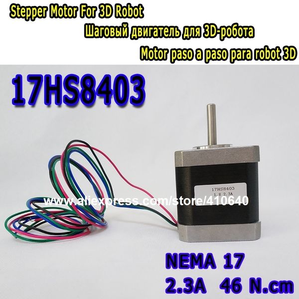 Em estoque Frete Grátis 3D impressora Etapa Motor 17HS8403 igual a 42hs4823a4 2.3a 46 n.cm com 4 fios 1,8 graus entrega de fábrica