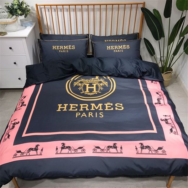 Black Orange Horse Design Bedding Sets Cotton Hot Brand Popular