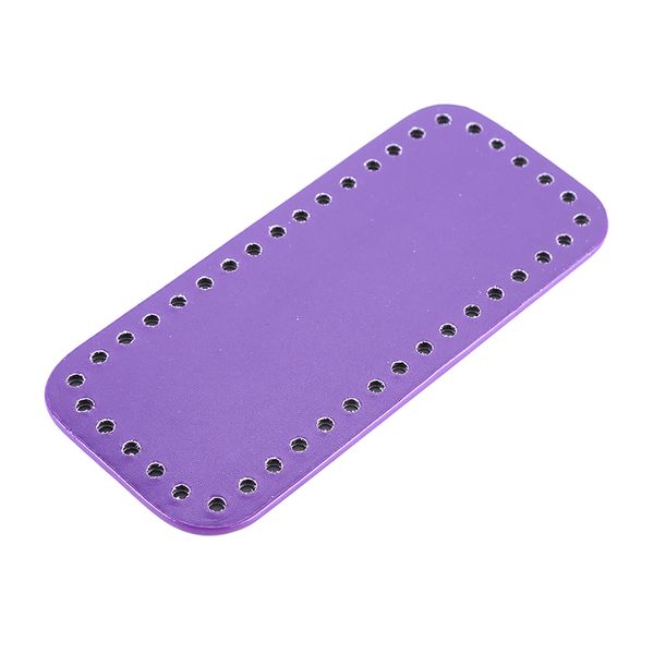 

bottom for knitting bag pu patent leather bag accessories rectangle bottom with holes diy crochet, Black