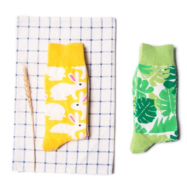 

men women funny cotton winter socks fashion autumn long crew european lovers easter happy character socks, Black