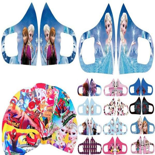 

protection cover mouth face kids face mask dhl mask mask washable character reusable cloth nose cartoon stretch face ejubi otsweet, Black
