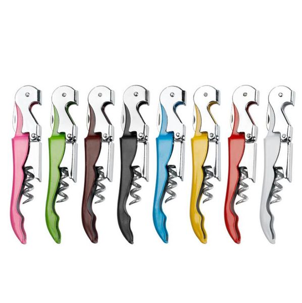 100pcs / lot Wine Opener Corkscrew de aço inoxidável abridor de garrafas de vinho Ferramenta Corkscrew Fácil Use Atacado LX1484