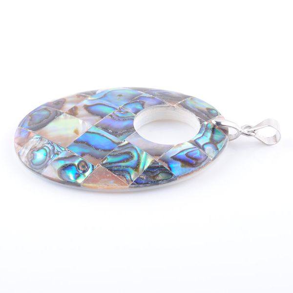 An Abalone shell for jewellery making in blue 40x30mm