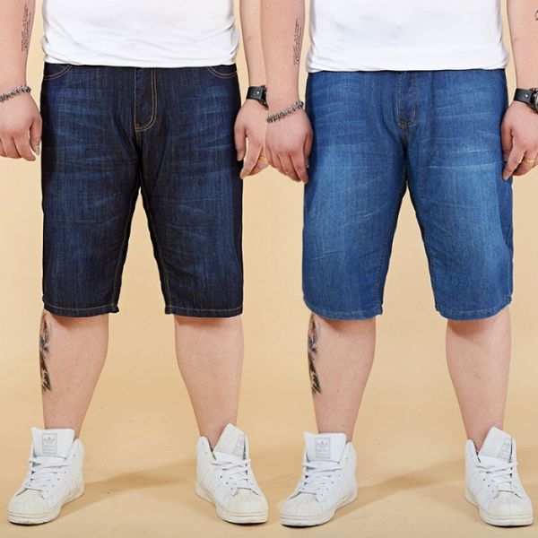 

men's wear casual summer thin section cowboy shorts loose-fit fashion shorts business popular versatile breeches, Blue