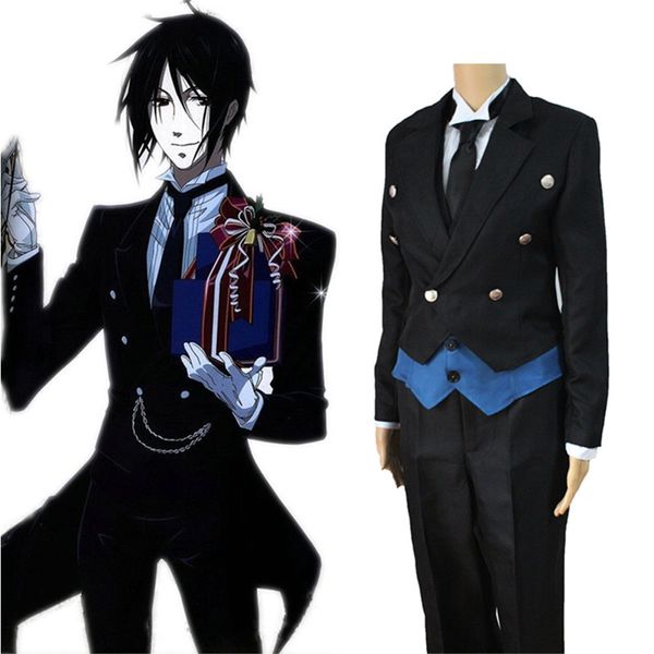 

black butler 2 kuroshitsuji sebastian michaelis cosplay costume uniform