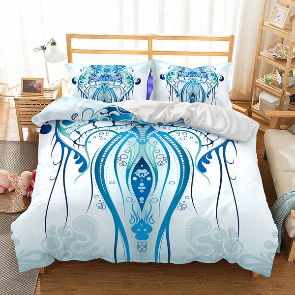 Custom Made Ocean Bedding Set Twin Full Queen Size Ocean Shark