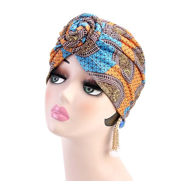 

women turban african pattern knot headwrap fashion warm bandana hats