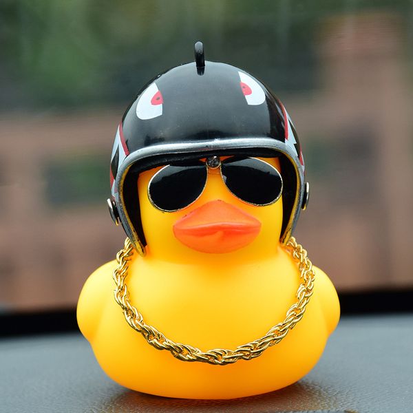 

car ornament car accessories lucky duck society lovely creative doll auto interior 3d dashboard decoration gifts with helmet