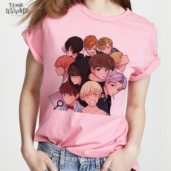 

korean style 2020 kpop bangtan boys t shirt women pink tshirt female ulzzang harajuku jin j hope jimin v jungkook top, White