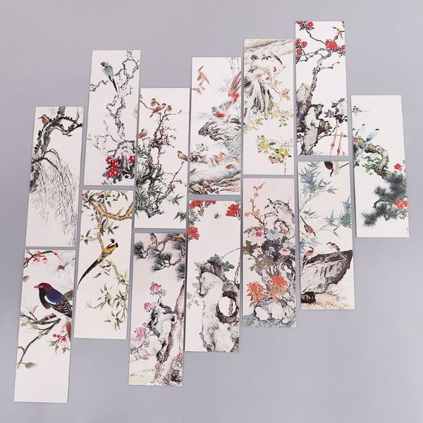 

30pcs flowers birds bookmarks paper page notes label message card book marker school supplies stationery