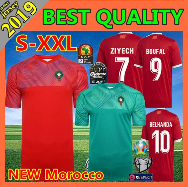

new 2019 morocco soccer jerseys 19 20 ziyech hakimi mazraoui saiss boufal belhanda fajr munir ait bennasser amrabat football shirts, Black;yellow